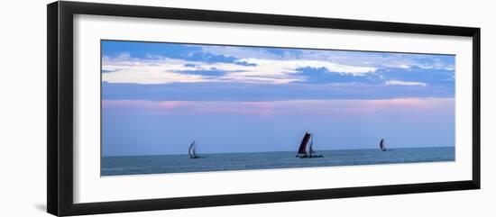 Negombo, Traditional Outrigger Fishing Boats (Oruva) Returning to Negombo Fishing Market, Sri Lanka-Matthew Williams-Ellis-Framed Photographic Print