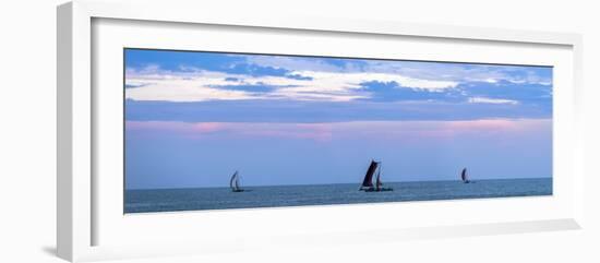 Negombo, Traditional Outrigger Fishing Boats (Oruva) Returning to Negombo Fishing Market, Sri Lanka-Matthew Williams-Ellis-Framed Photographic Print