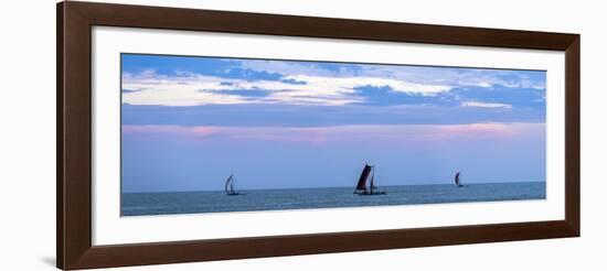 Negombo, Traditional Outrigger Fishing Boats (Oruva) Returning to Negombo Fishing Market, Sri Lanka-Matthew Williams-Ellis-Framed Photographic Print