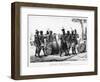 Negres Cangueiros' - Black Porters Carry a Cask, Engraved by Thierry Freres (Fl.1827-45), 1835-Jean Baptiste Debret-Framed Giclee Print