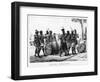 Negres Cangueiros' - Black Porters Carry a Cask, Engraved by Thierry Freres (Fl.1827-45), 1835-Jean Baptiste Debret-Framed Giclee Print