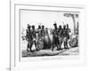 Negres Cangueiros' - Black Porters Carry a Cask, Engraved by Thierry Freres (Fl.1827-45), 1835-Jean Baptiste Debret-Framed Giclee Print