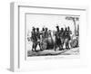 Negres Cangueiros' - Black Porters Carry a Cask, Engraved by Thierry Freres (Fl.1827-45), 1835-Jean Baptiste Debret-Framed Premium Giclee Print