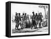 Negres Cangueiros' - Black Porters Carry a Cask, Engraved by Thierry Freres (Fl.1827-45), 1835-Jean Baptiste Debret-Framed Stretched Canvas