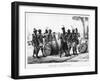 Negres Cangueiros' - Black Porters Carry a Cask, Engraved by Thierry Freres (Fl.1827-45), 1835-Jean Baptiste Debret-Framed Giclee Print