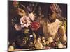 Negress with Peonies, 1870-Frederic Bazille-Mounted Giclee Print