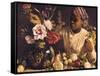 Negress with Peonies, 1870-Frederic Bazille-Framed Stretched Canvas