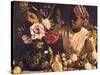 Negress with Peonies, 1870-Frederic Bazille-Stretched Canvas
