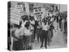 Negro Civil Rights Demonstration Outside Gop Convention Hall-null-Stretched Canvas