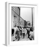 Negro Demonstration for Strong Civil Right Plank Outside Gop Convention Hall-Francis Miller-Framed Photographic Print