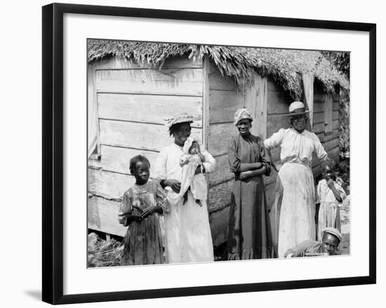 Negro Family, Grants Town, Nassau, W.I.-null-Framed Photo