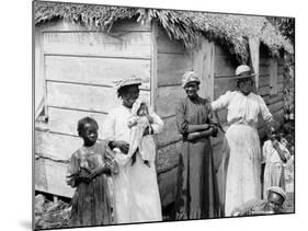 Negro Family, Grants Town, Nassau, W.I.-null-Mounted Photo