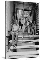 Negro Family Sharecroppers on Porch-Dorothea Lange-Mounted Art Print