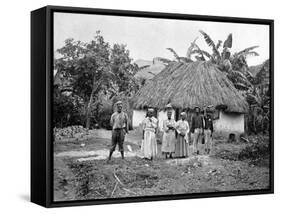 Negro Hut, Jamaica, C1905-Adolphe & Son Duperly-Framed Stretched Canvas