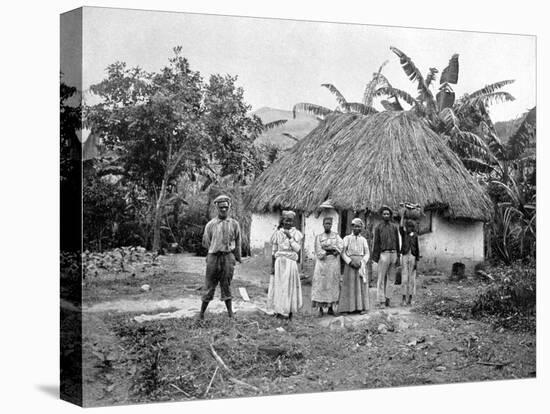 Negro Hut, Jamaica, C1905-Adolphe & Son Duperly-Stretched Canvas