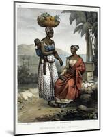Negro Women of Rio-Janeiro, from 'Picturesque Voyage to Brazil', Published, 1835-Johann Moritz Rugendas-Mounted Giclee Print