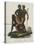 Negroes, Aborigines of Africa Color Engraving-null-Stretched Canvas