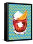 Negroni Blue-Alice Straker-Framed Stretched Canvas