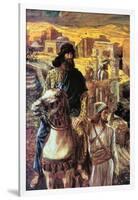 Nehemiah Sees The Rubble In Jerusalem-James Tissot-Framed Art Print