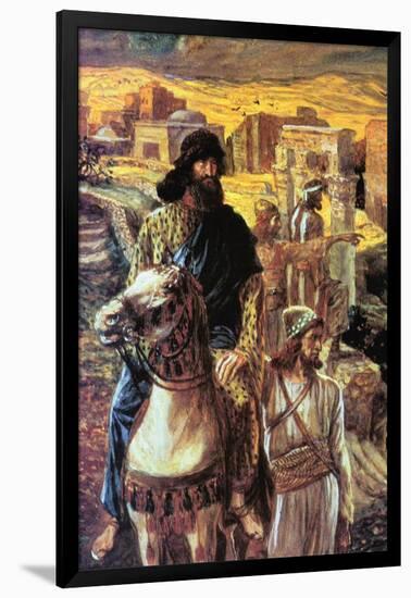 Nehemiah Sees The Rubble In Jerusalem-James Tissot-Framed Art Print