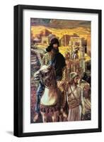 Nehemiah Sees The Rubble In Jerusalem-James Tissot-Framed Art Print