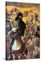 Nehemiah Sees The Rubble In Jerusalem-James Tissot-Stretched Canvas