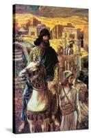 Nehemiah Sees The Rubble In Jerusalem-James Tissot-Stretched Canvas