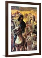 Nehemiah Sees The Rubble In Jerusalem-James Tissot-Framed Art Print