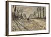 Neige au  soleil couchant-Claude Monet-Framed Giclee Print