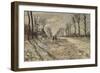 Neige au  soleil couchant-Claude Monet-Framed Giclee Print