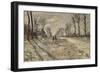 Neige au  soleil couchant-Claude Monet-Framed Giclee Print