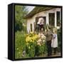 Neighbor-Hans Andersen Brendekilde-Framed Stretched Canvas