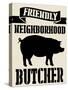 Neighborhood Butcher-Andi Metz-Stretched Canvas