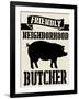 Neighborhood Butcher-Andi Metz-Framed Art Print