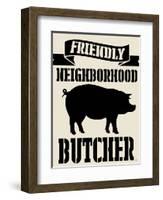 Neighborhood Butcher-Andi Metz-Framed Art Print