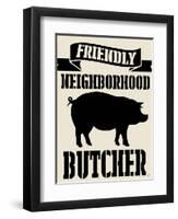 Neighborhood Butcher-Andi Metz-Framed Art Print