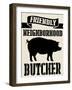 Neighborhood Butcher-Andi Metz-Framed Art Print