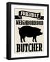 Neighborhood Butcher-Andi Metz-Framed Art Print