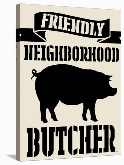 Neighborhood Butcher-Andi Metz-Stretched Canvas