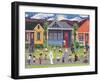 Neighborhood Easter Egg Hunt-Julie Pace Hoff-Framed Art Print