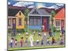 Neighborhood Easter Egg Hunt-Julie Pace Hoff-Mounted Art Print