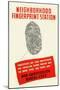 Neighborhood Fingerprint Station-null-Mounted Art Print