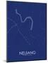 Neijiang, China Blue Map-null-Mounted Poster