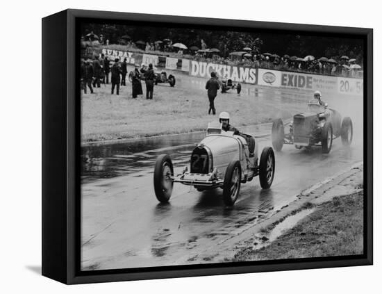 Neil Corner in a Bugatti at Oulton Park, Cheshire, June 1968-null-Framed Stretched Canvas
