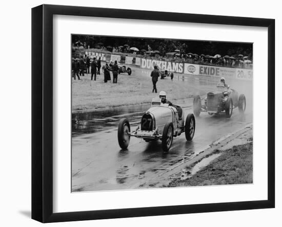 Neil Corner in a Bugatti at Oulton Park, Cheshire, June 1968-null-Framed Photographic Print