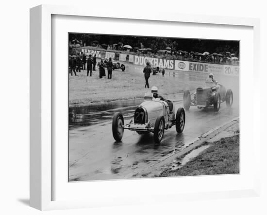 Neil Corner in a Bugatti at Oulton Park, Cheshire, June 1968-null-Framed Photographic Print