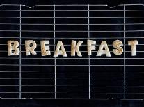 Toast Letters Spelling the Word Breakfast on a Rack-Neil Setchfield-Photographic Print