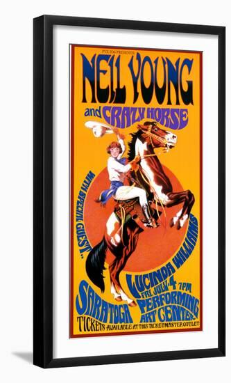 Neil Young and Crazy Horse in Concert-Bob Masse-Framed Art Print