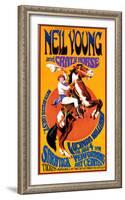 Neil Young and Crazy Horse in Concert-Bob Masse-Framed Art Print
