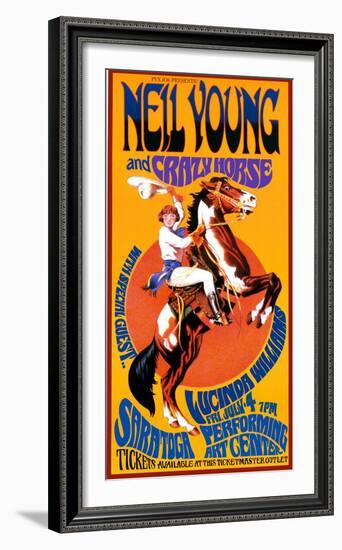 Neil Young and Crazy Horse in Concert-Bob Masse-Framed Art Print